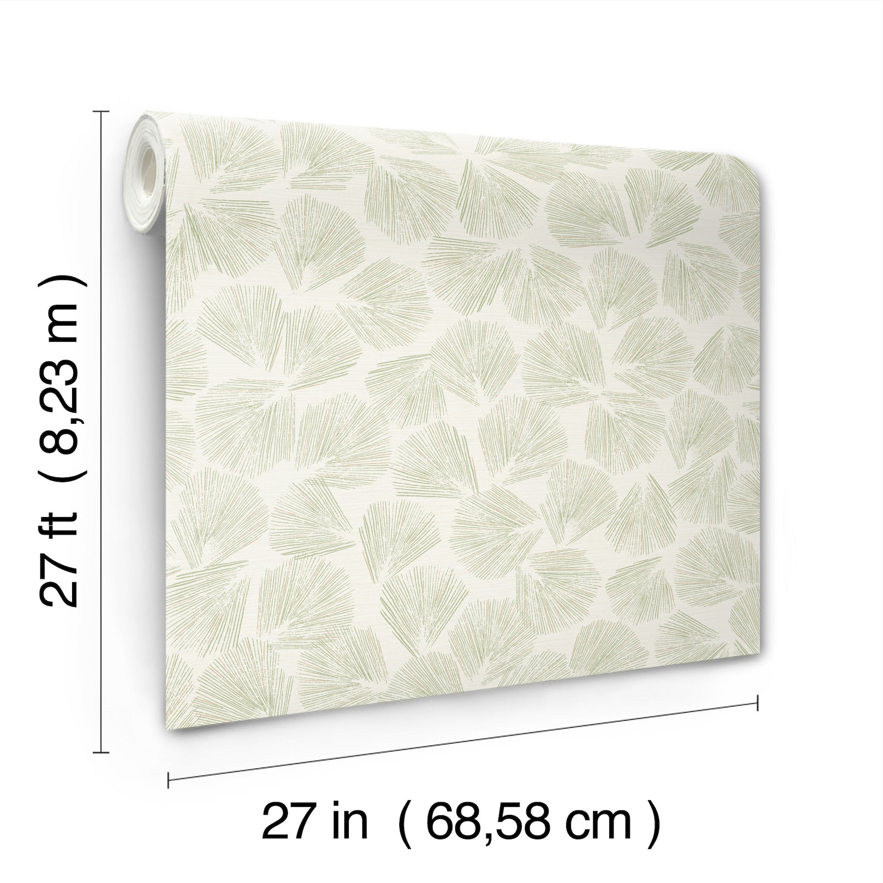 Elora Leaf Wallpaper (Green)