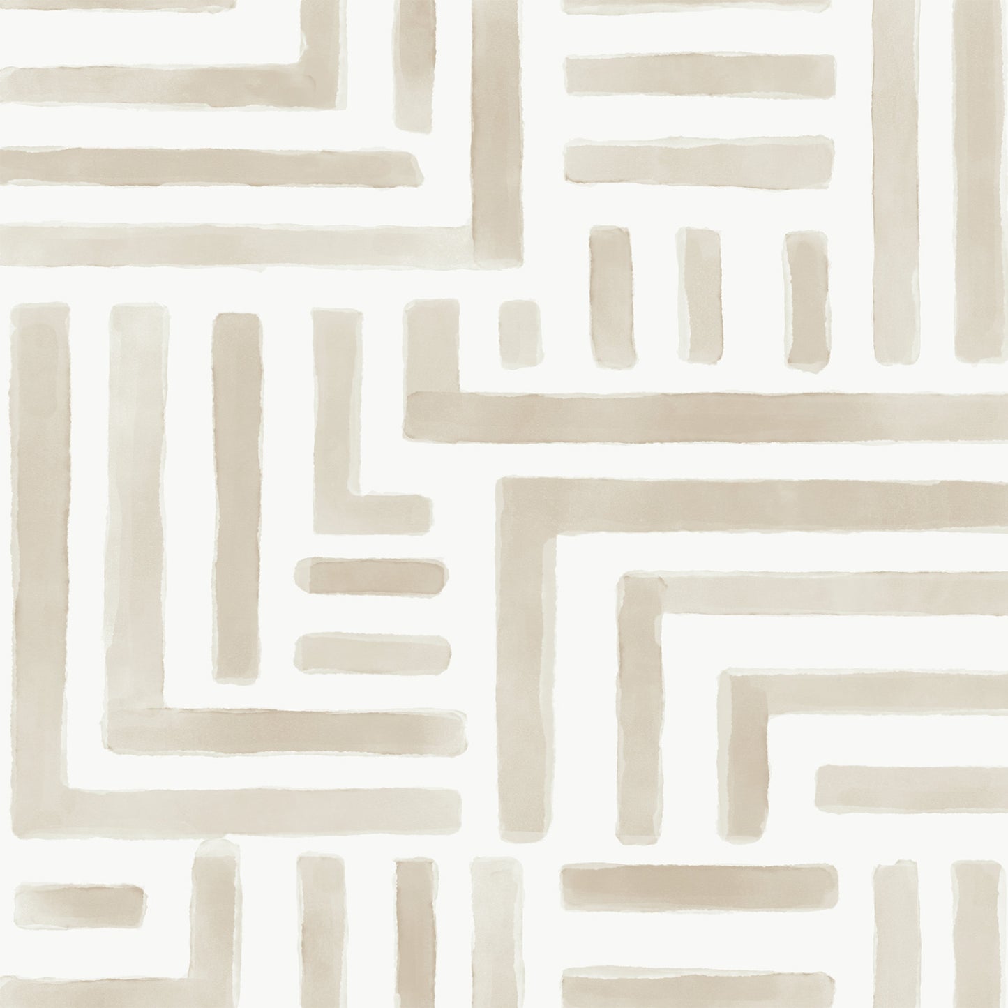 Painterly Labyrinth Wallpaper (Light Neutral)