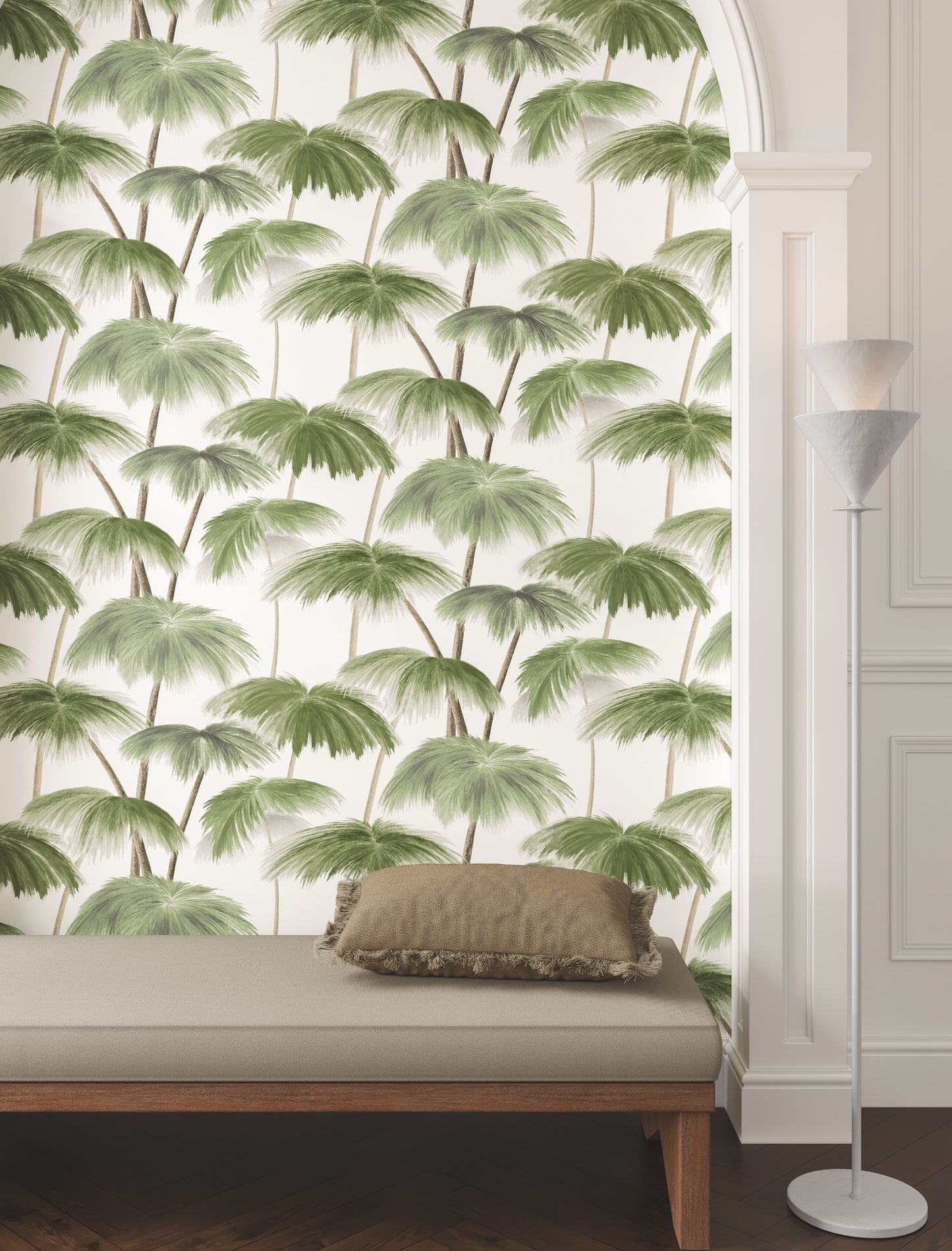 Plein Air Palms Wallpaper (Green)