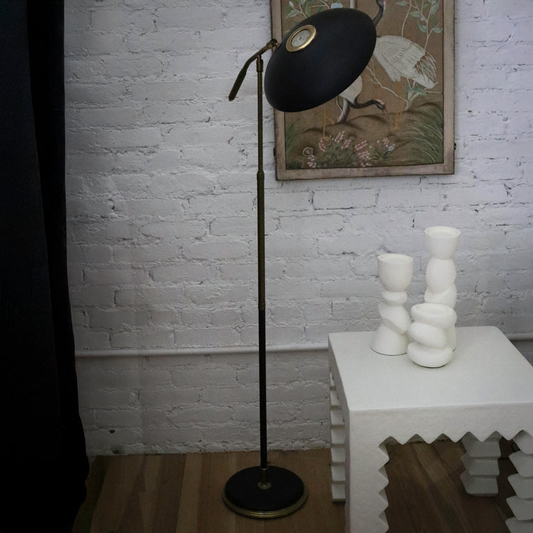 Masterful Mid-Century Black and Brass Lighting by Gerald Thurston for Lightolier