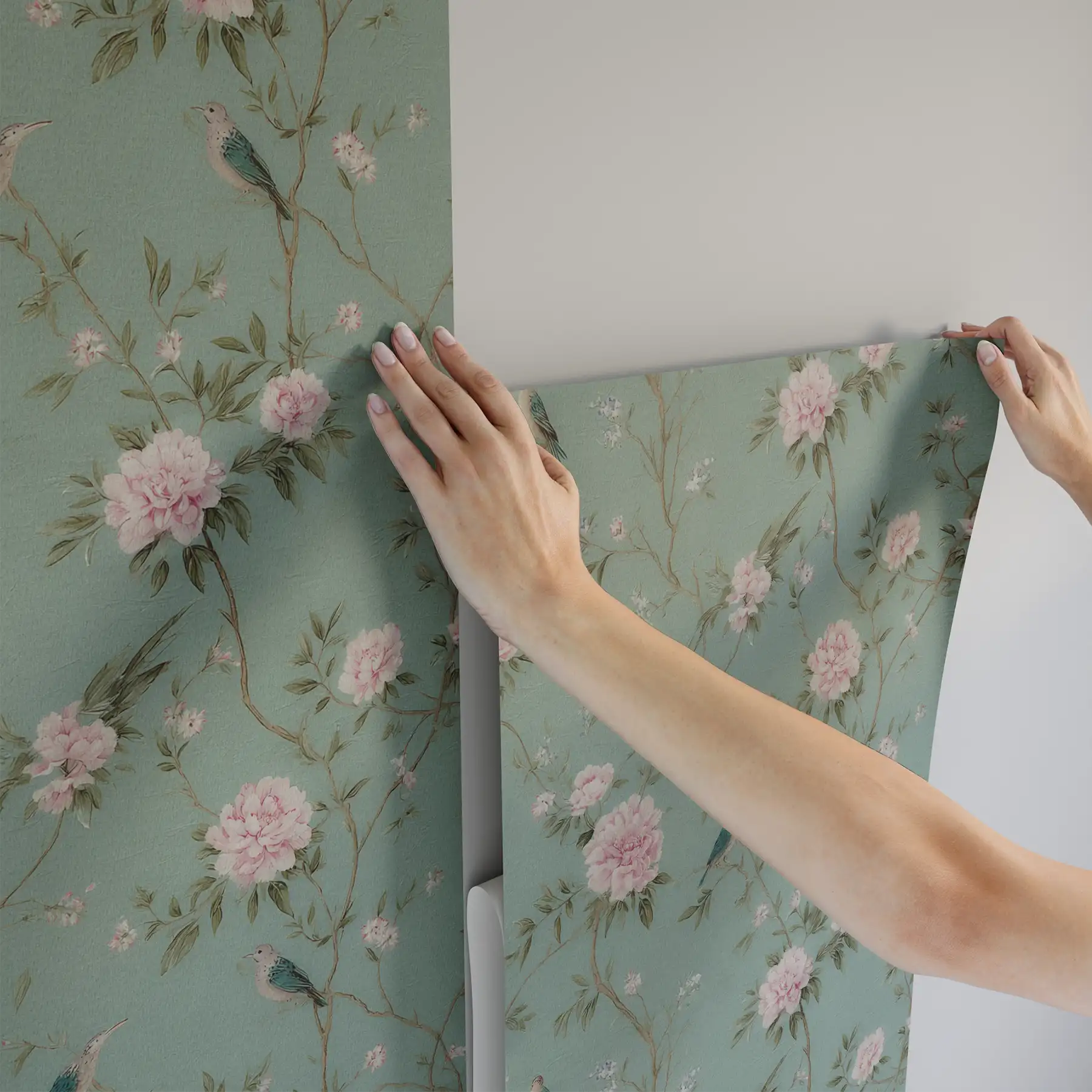 Lucienne Blue Wallpaper