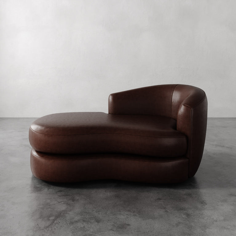 Rulmann Leather Right Arm Chaise
