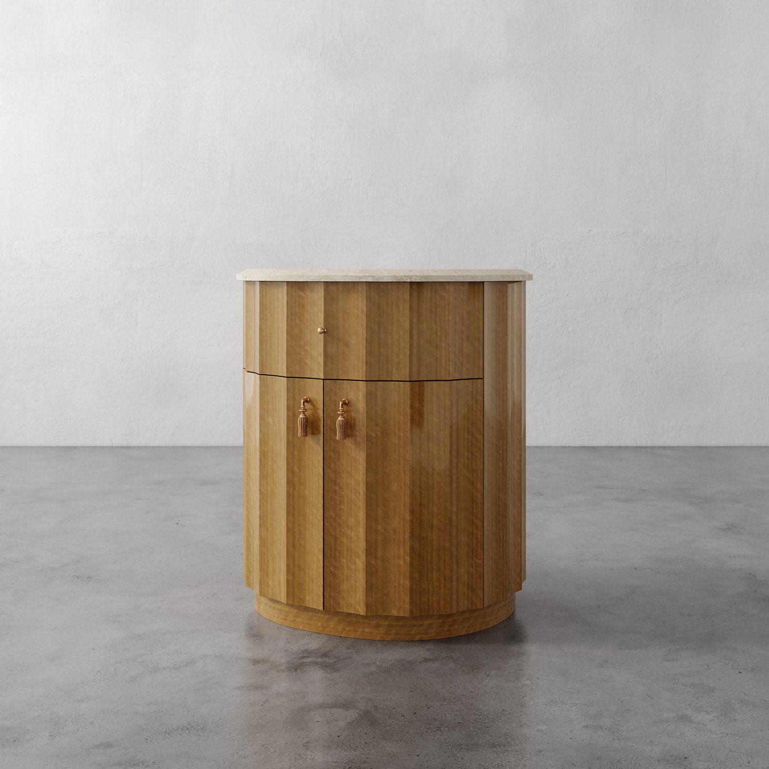 レムノス　CARVED ミッドセンチュリー　ポストモダン Ondara Fluted Nightstand