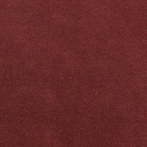 Lemieux et Cie Performance Velvet swatch in deep rust red, textured upholstery material shown on white studio backdrop.