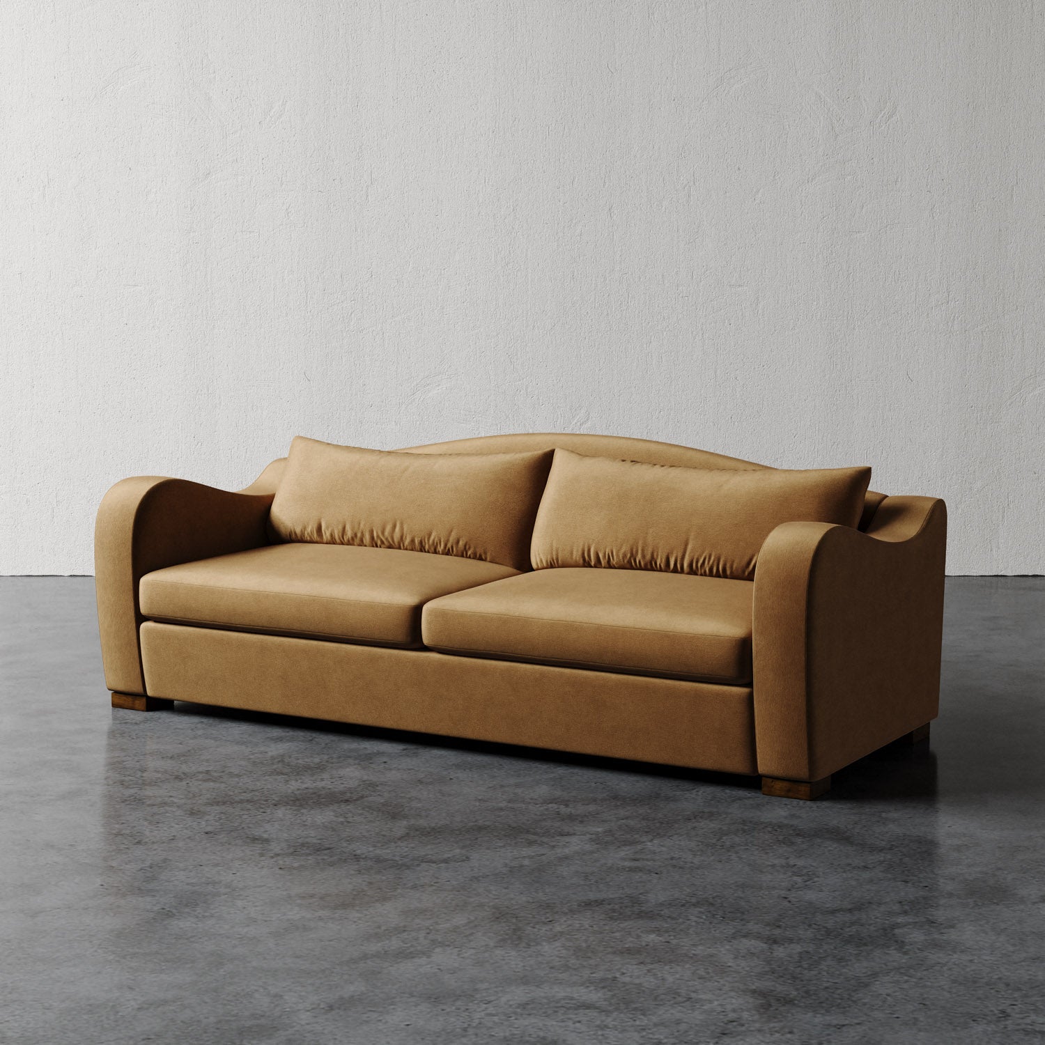 Lemieux Et Cie Elodie Sofa (Made-to-order) Brown sofa against a plain white wall