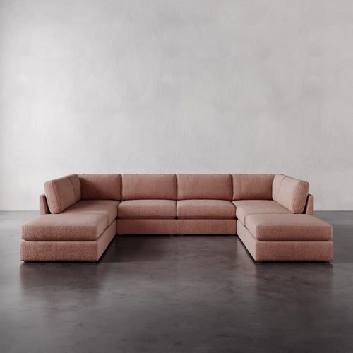 Lemieux Et Cie Chanaux 8-Pc Sectional
Sectional sofa in a minimalistic setting with a plain wall and floor.
