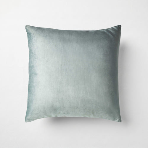 Naomi solid velvet pillow in cape with a subtle sheen and striated pile