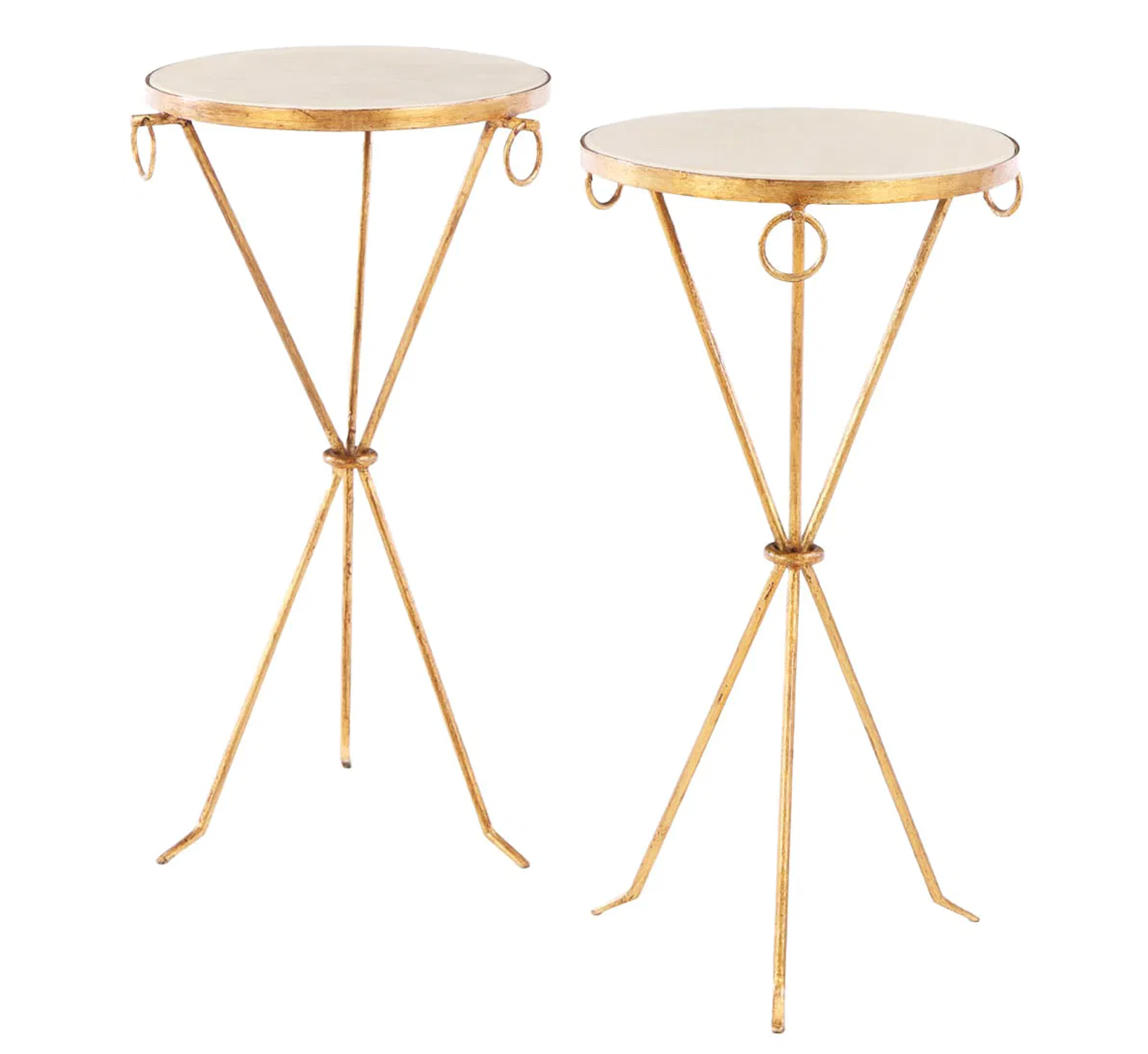 Gilt Iron and Parchment Tables