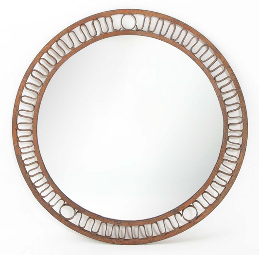 Large Wrought Iron Mirror In The Manner of Jean Royère