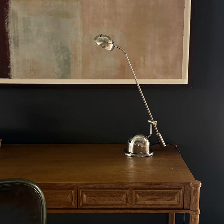 Vintage Adjustable Steel Table Lamp, Mid-Century Modern, 1970s