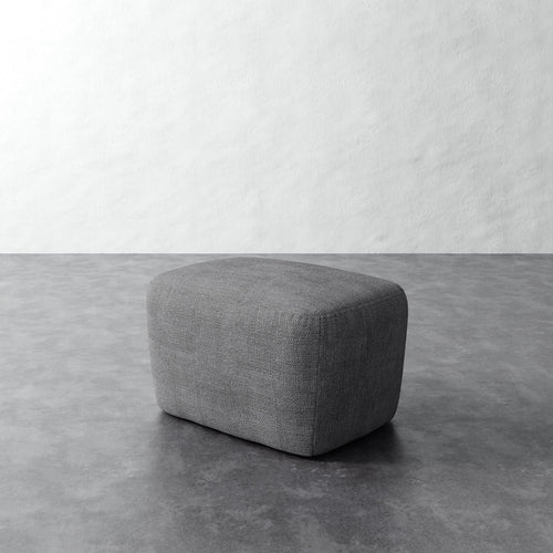 Aurelie Ottoman - Chunky Basket Pewter