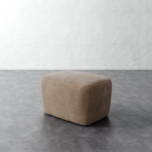 Aurelie Ottoman - Mohair Ecru