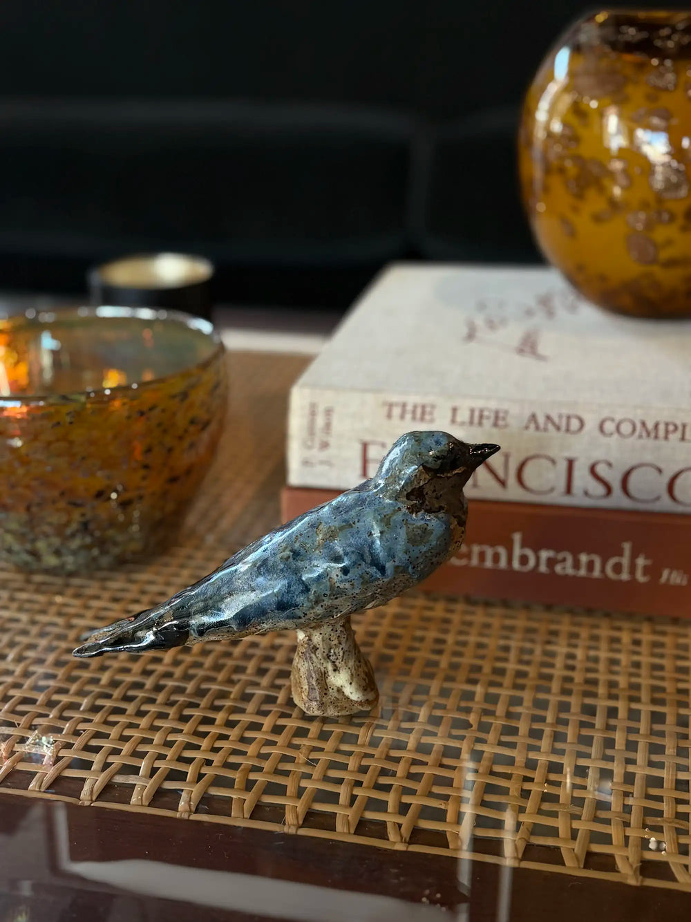 Artist-made figural Barn Swallow Sculpture