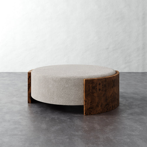 Benoit Coffee Table Ottoman - Brixton Dove Gray