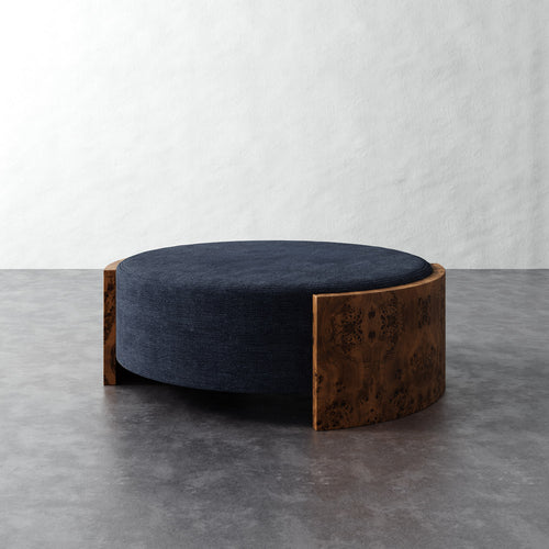 Benoit Coffee Table Ottoman - Chunky Basket Indigo