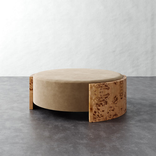 Benoit Coffee Table Ottoman - Performance Velvet Acorn