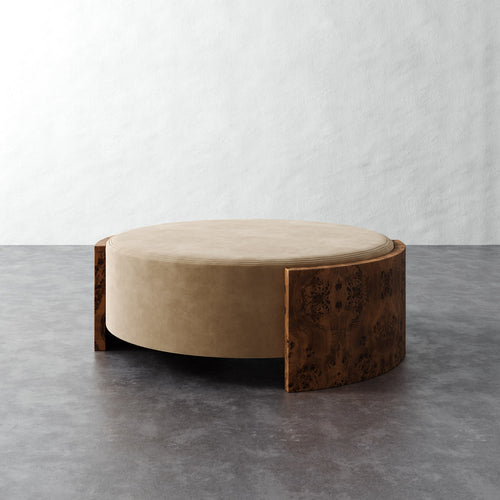 Benoit Coffee Table Ottoman - Performance Velvet Acorn