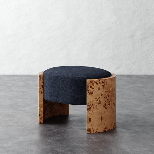 Benoit Ottoman - Chunky Basket Indigo