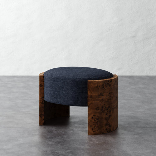 Benoit Ottoman - Chunky Basket Indigo