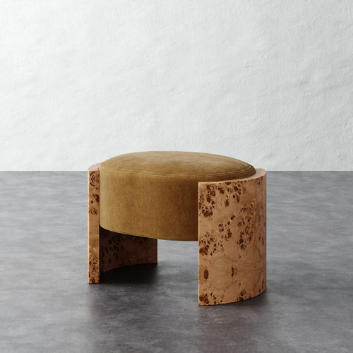 Benoit Ottoman - Mohair Brown Sugar