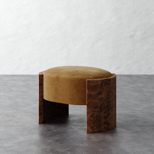 Benoit Ottoman - Mohair Brown Sugar
