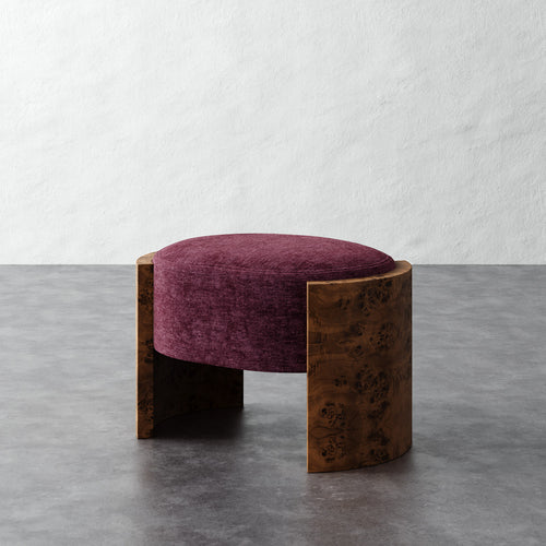 Benoit Ottoman - Performance Matelasse Mulberry