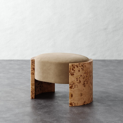 Benoit Ottoman - Performance Velvet Acorn