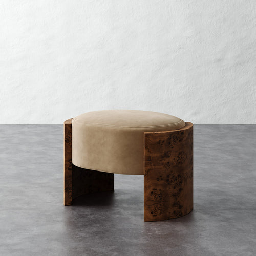 Benoit Ottoman - Performance Velvet Acorn