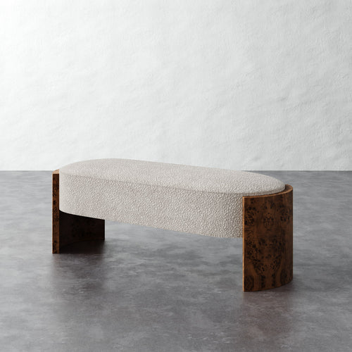 Benoit Upholstered Bench - Brixton Dove Gray