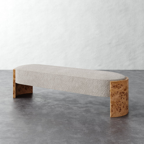 Benoit Upholstered Bench - Brixton Dove Gray