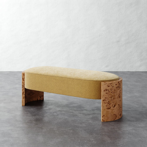 Benoit Upholstered Bench - Brixton Honey