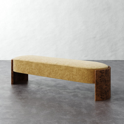 Benoit Upholstered Bench - Brixton Honey