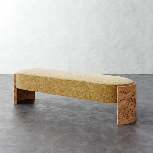 Benoit Upholstered Bench - Brixton Honey