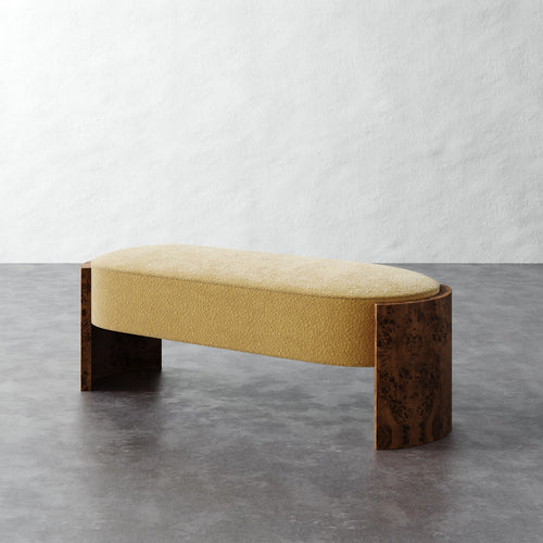 Benoit Upholstered Bench - Brixton Honey