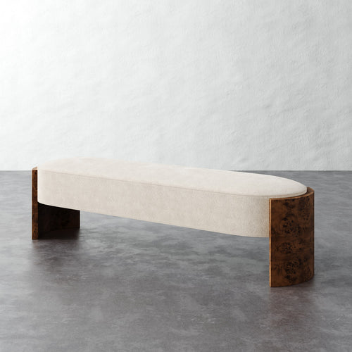 Benoit Upholstered Bench - Performance Boucle Cream