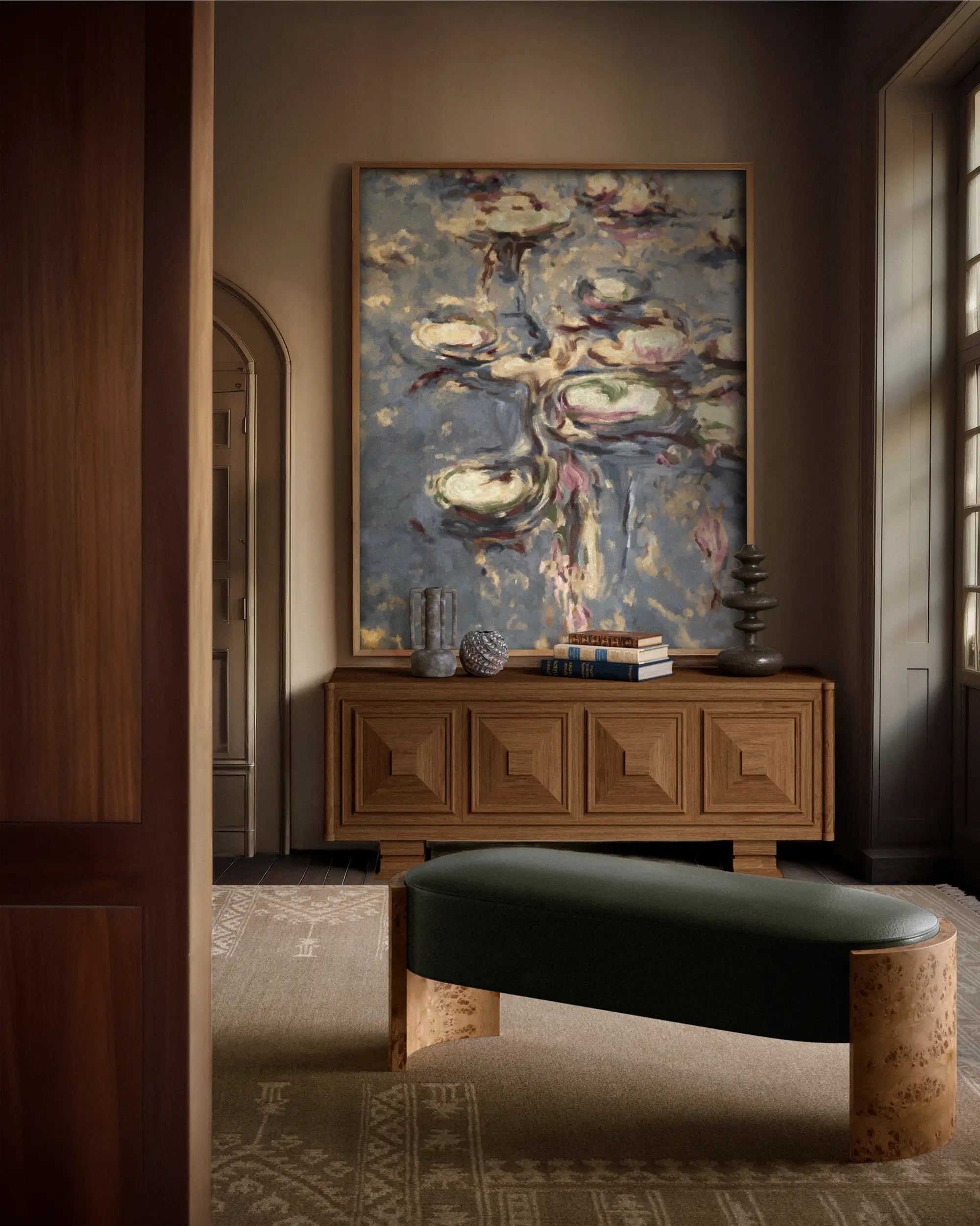 Benoit Leather Bench