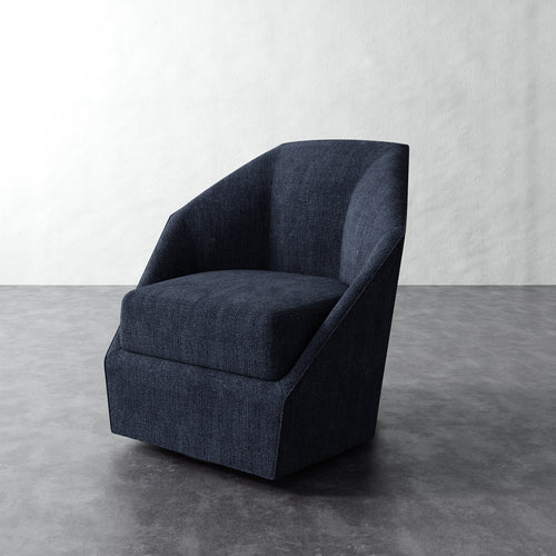 Bijou Swivel Chair - Chunky Basket Indigo