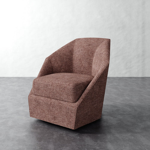 Bijou Swivel Chair - Micro Boucle Fig