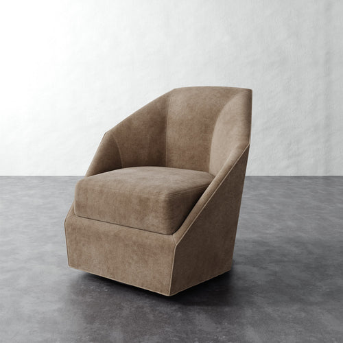 Bijou Swivel Chair - Mohair Ecru