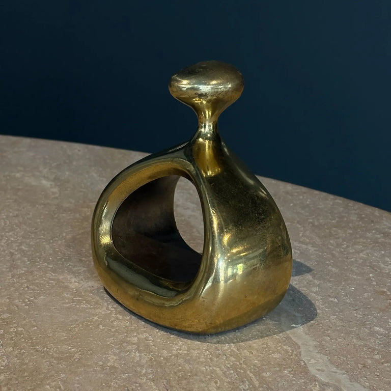1950's Decorative Ben Seibel Brass Stirrup Bookend or sculpture