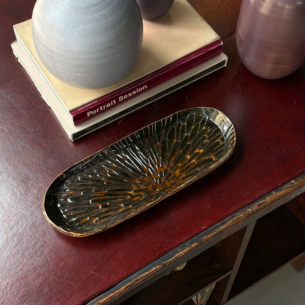 Handmade Oblong Textured Platter