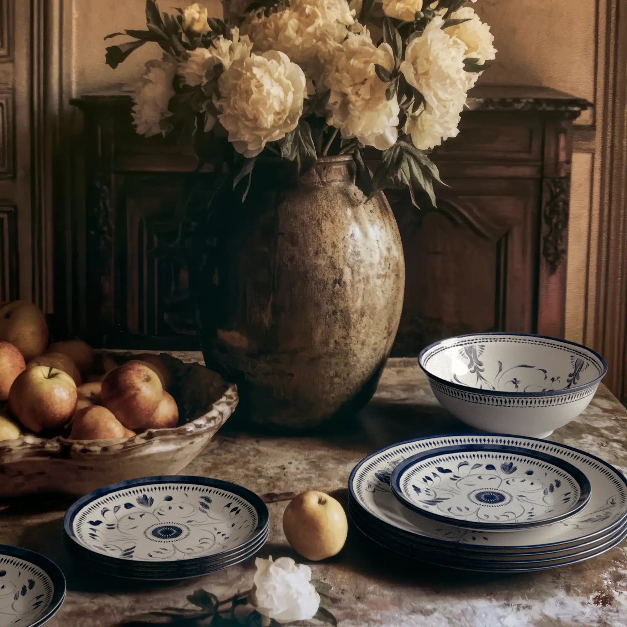 Bruges Porcelain Large Bowl, Set of 4