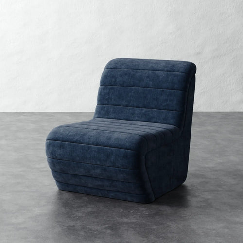 Brunoy Chair - Indigo Strie Velvet