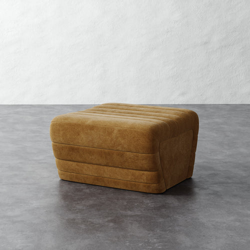 Brunoy Ottoman - Mohair Brown Sugar
