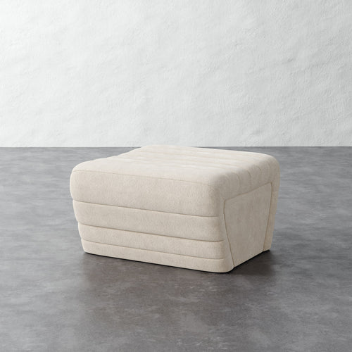 Brunoy Ottoman - Performance Boucle Cream