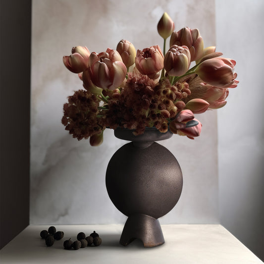 Camille Geometric Vase (Black) - Preorder
