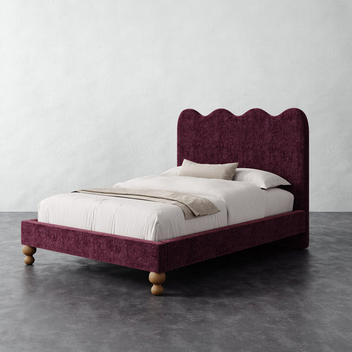 Celine Bed - Performance Matelasse Mulberry