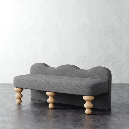 Celine Bench - Chunky Basket Pewter