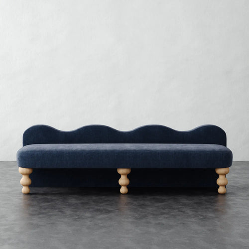Celine Bench - Indigo Strie Velvet