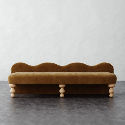Celine Bench - Mohair Brown Sugar